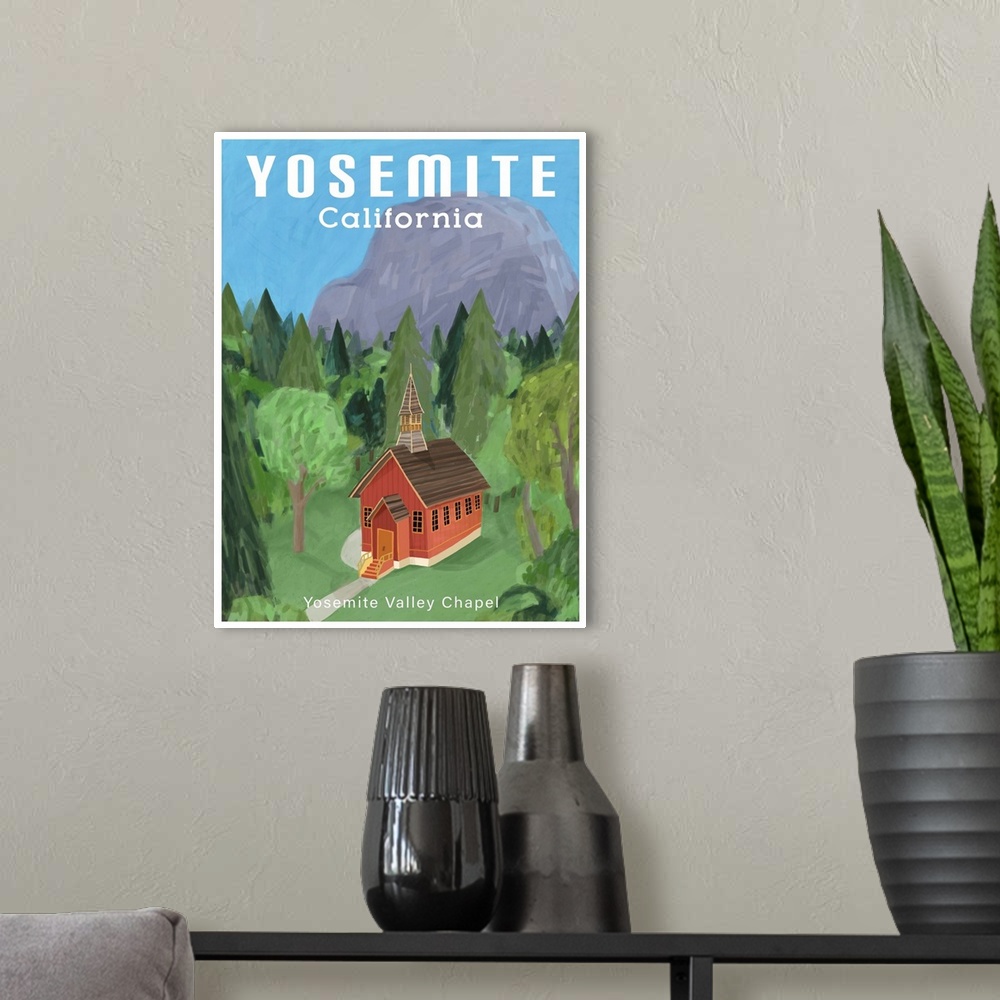 A modern room featuring Yosemite