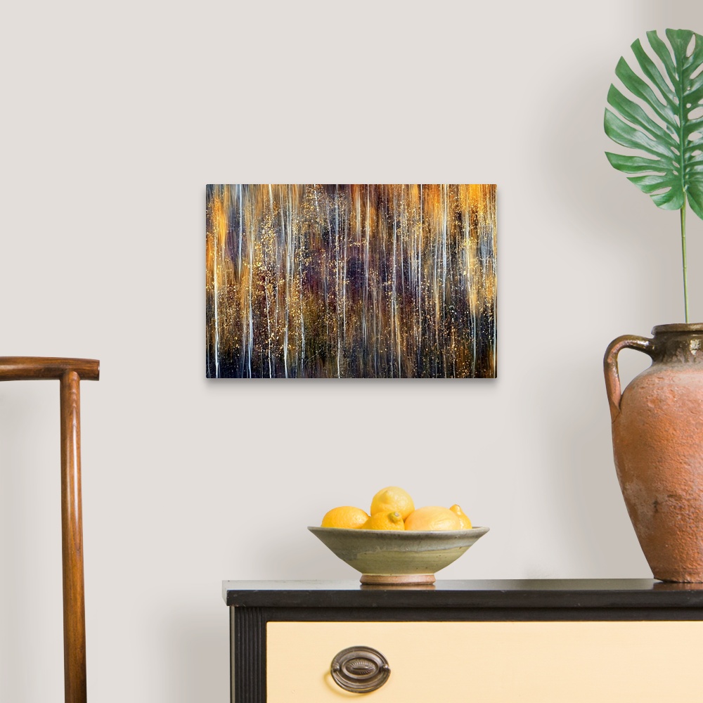 A traditional room featuring A fine art photograph that gives that is two photographs digitally composited to create the blurr...