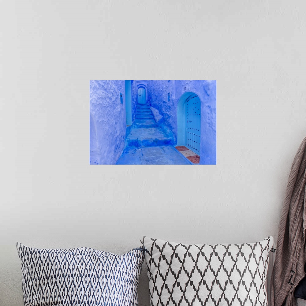 A bohemian room featuring Morocco, Chefchaouen Province, Chefchaouen is famous for its blue buildings