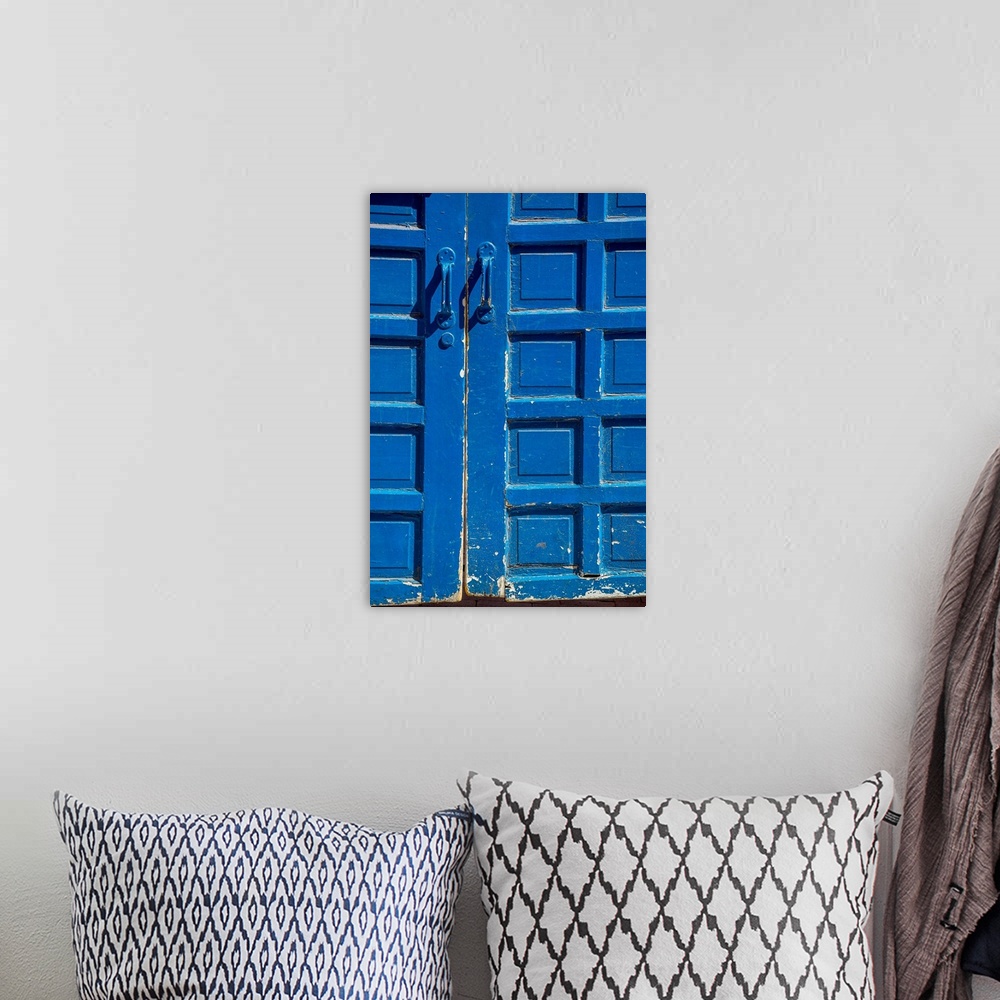 A bohemian room featuring Blue Doors