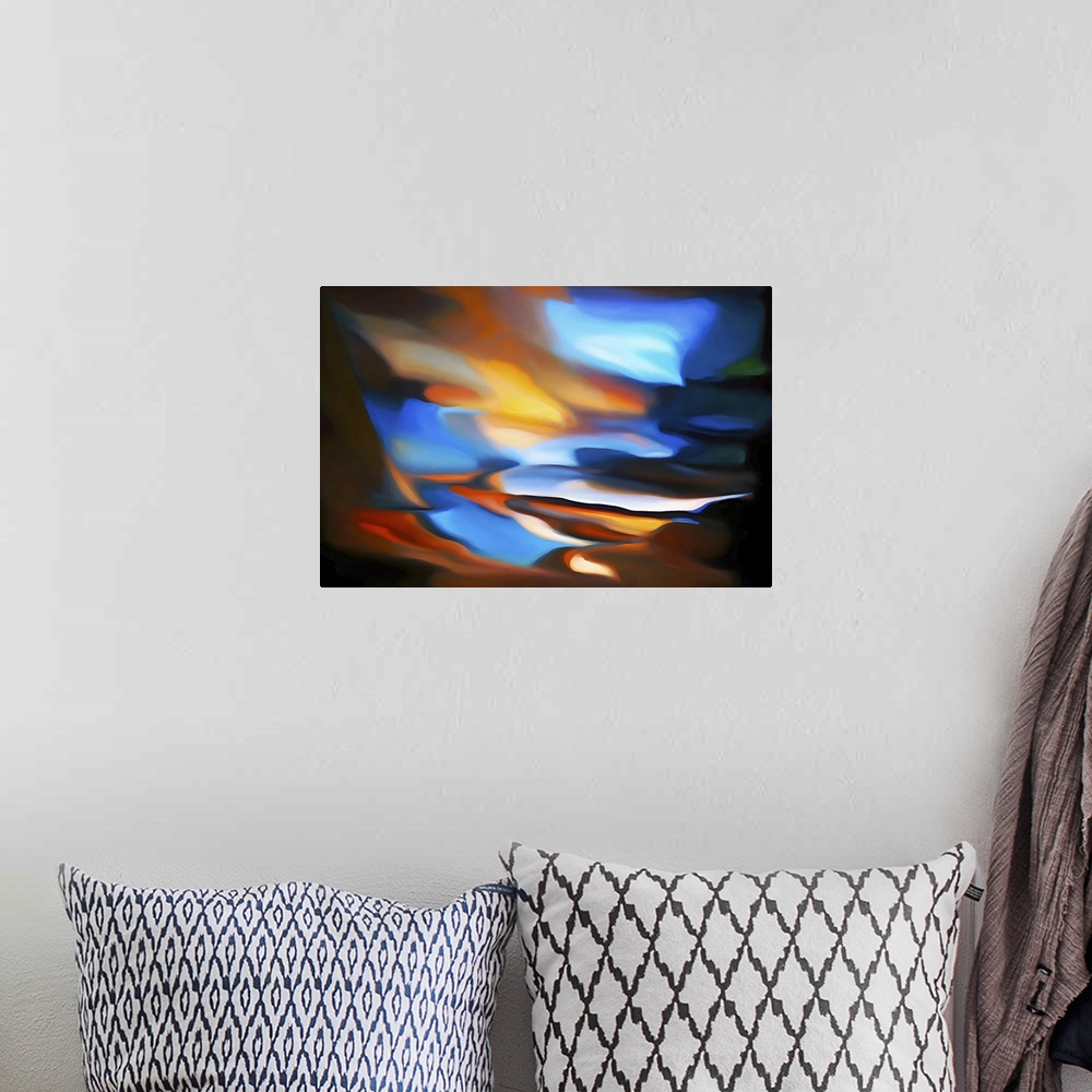 A bohemian room featuring Abstract photo made to look like an abstract oil painting in post-processing. It is a closeup-pho...