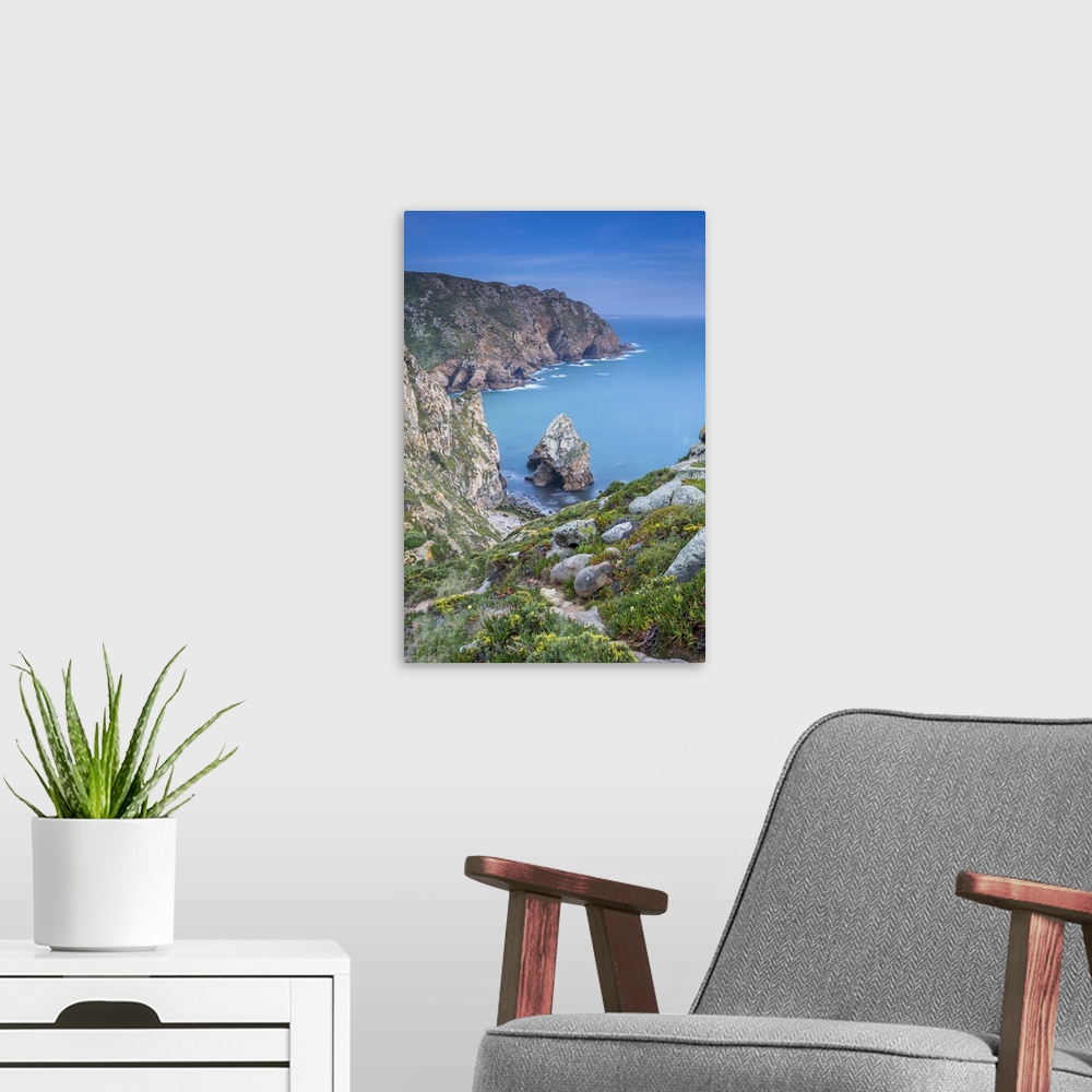 A modern room featuring Beautiful landscape at Cabo de Roca in the southwest of Lisbon, Portugal.