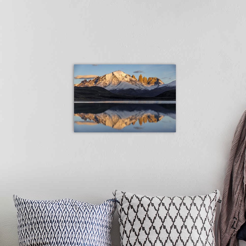 A bohemian room featuring Chile, Patagonia, Torres del Paine National Park, Cordillera Paine, Los Cuernos, Almirante Nieto,...