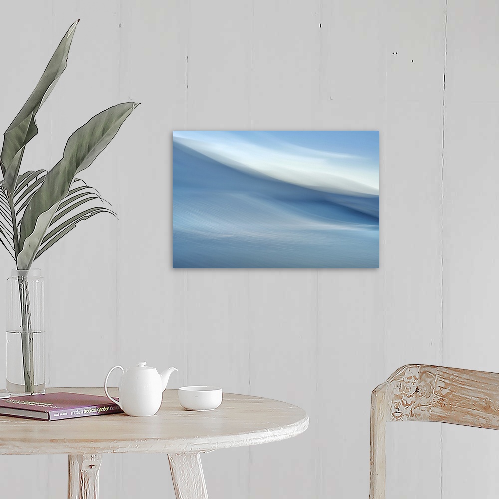 A farmhouse room featuring Abstract image of a Pacific Northwest coastal view.