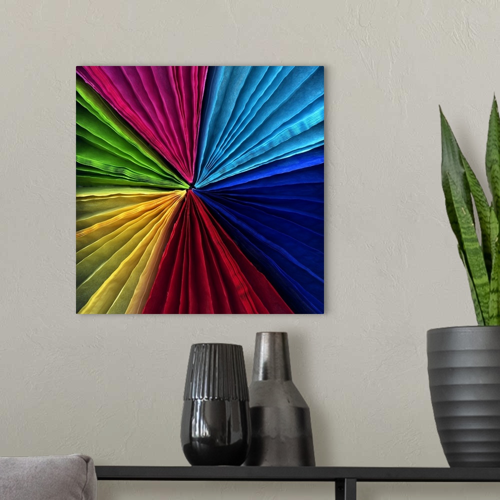 A modern room featuring Colorful Fans