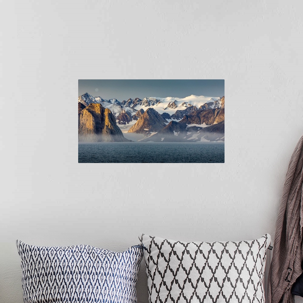 A bohemian room featuring Eastern Greenland, fjords and glaciers