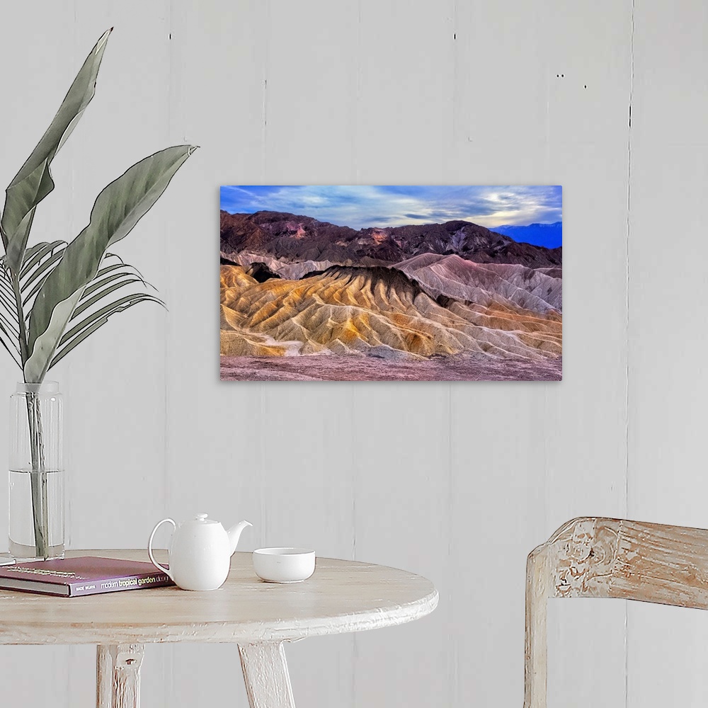 A farmhouse room featuring Eroded Mountains at Zabriskie Point, Detah Valley National Park, California, USA.