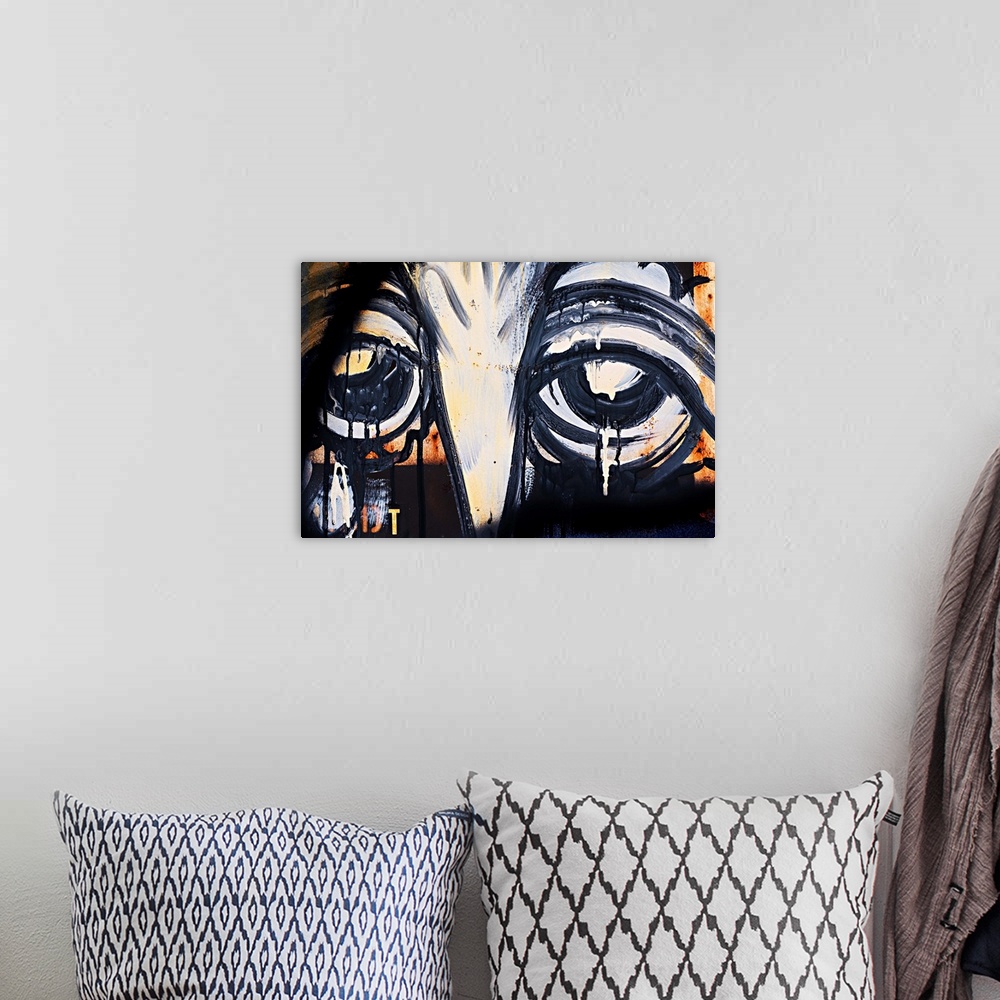 A bohemian room featuring Eyes