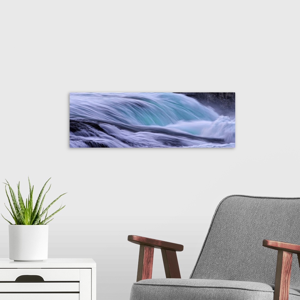 A modern room featuring Close up of wave movement
