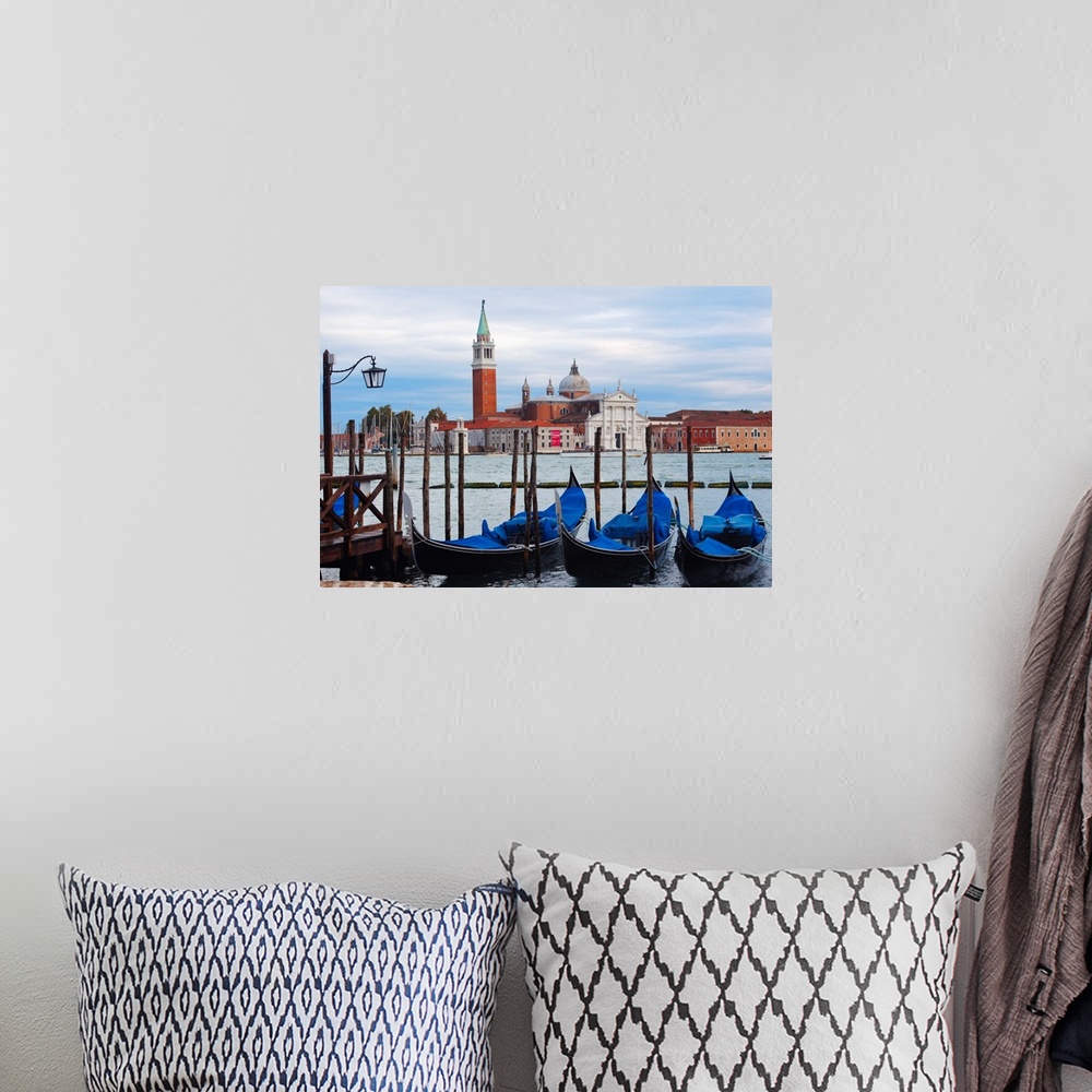 A bohemian room featuring Gondola Station  on Grand Canal, St Mark Square, Venice, Veneto, Italy