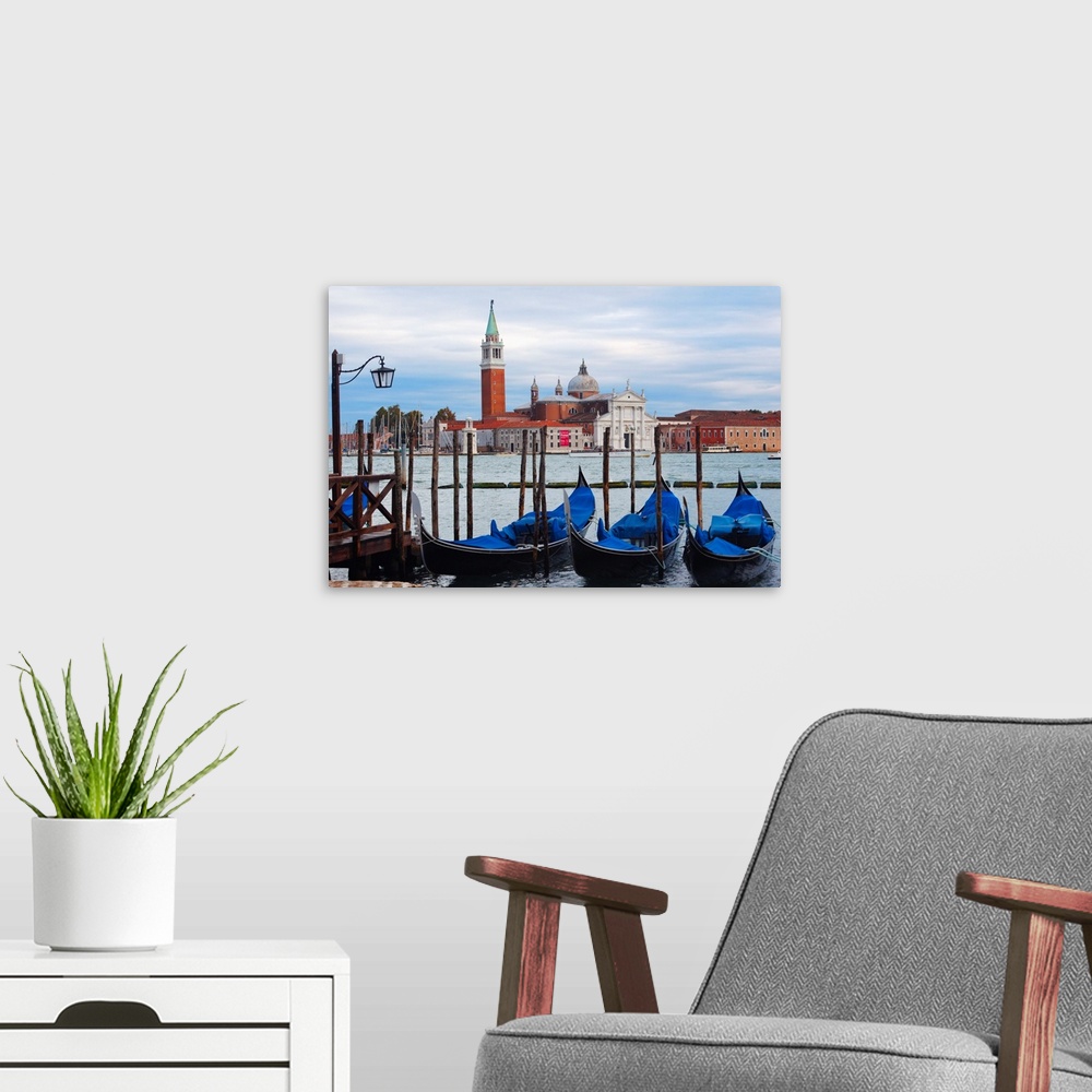 A modern room featuring Gondola Station  on Grand Canal, St Mark Square, Venice, Veneto, Italy