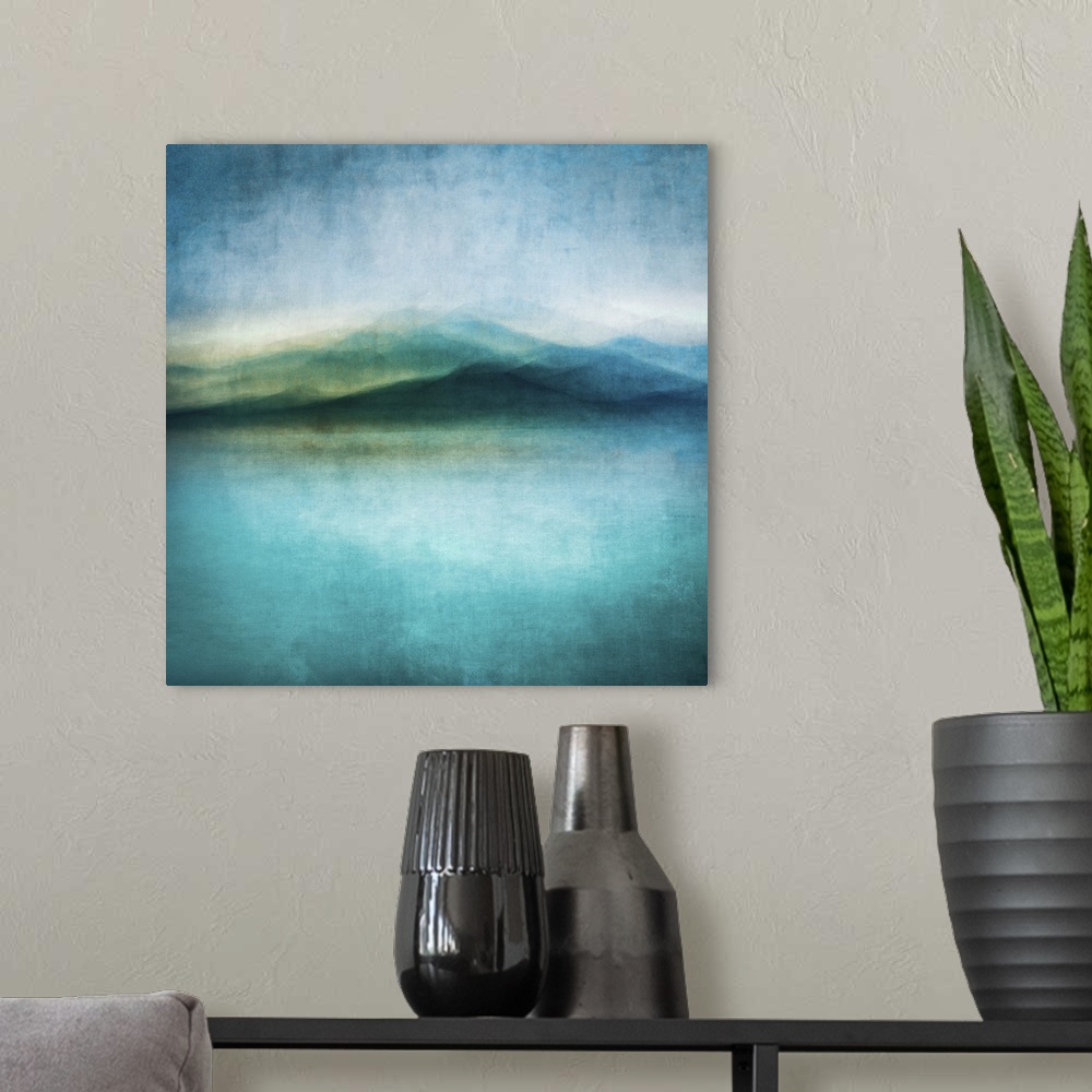A modern room featuring Seascape abstract.