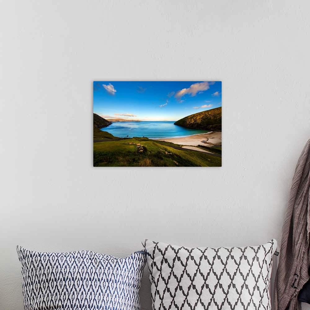 A bohemian room featuring Landscape in Ireland with a beach