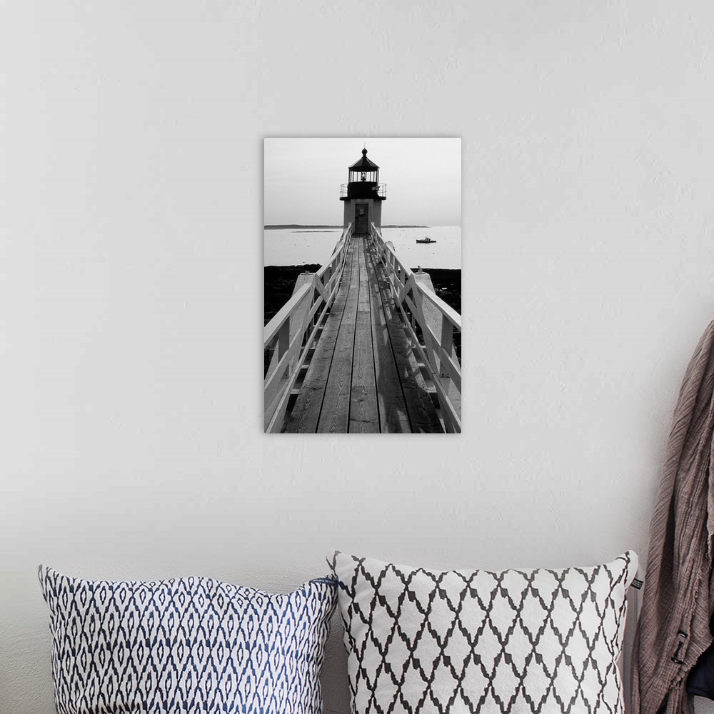 A bohemian room featuring Lightstation and a Boat, Port Clyde, Maine