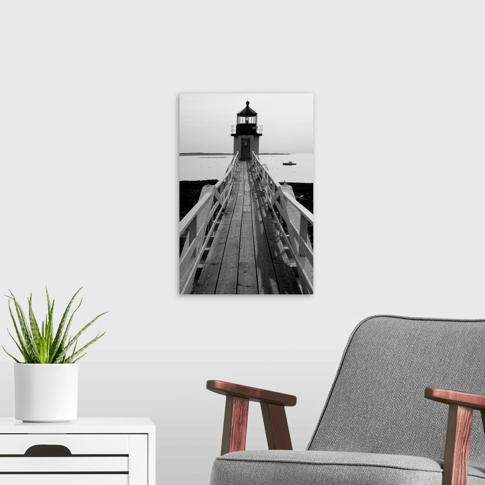A modern room featuring Lightstation and a Boat, Port Clyde, Maine