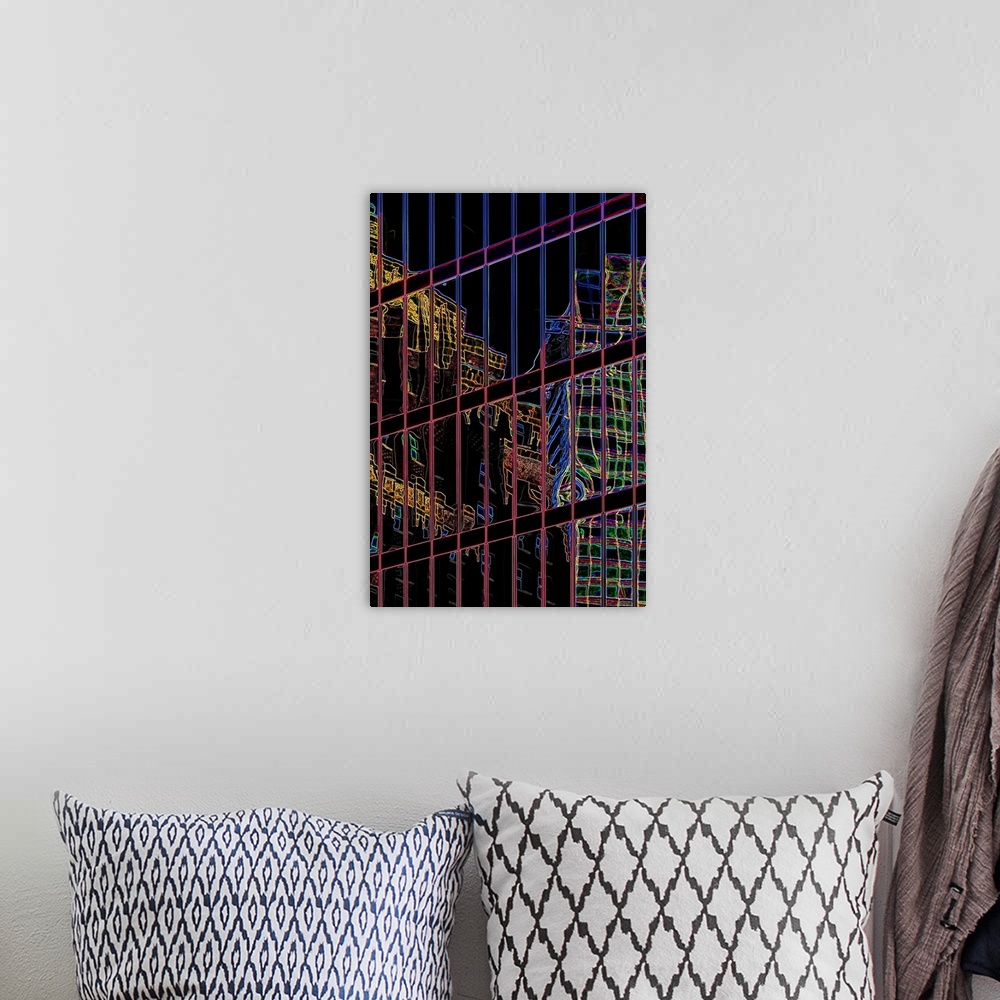A bohemian room featuring Neon City