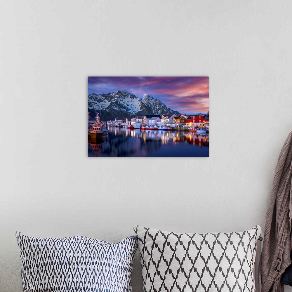 A bohemian room featuring Photo taken in this delightful fishing village called Henningsvaer in the archipelago of the Lofo...