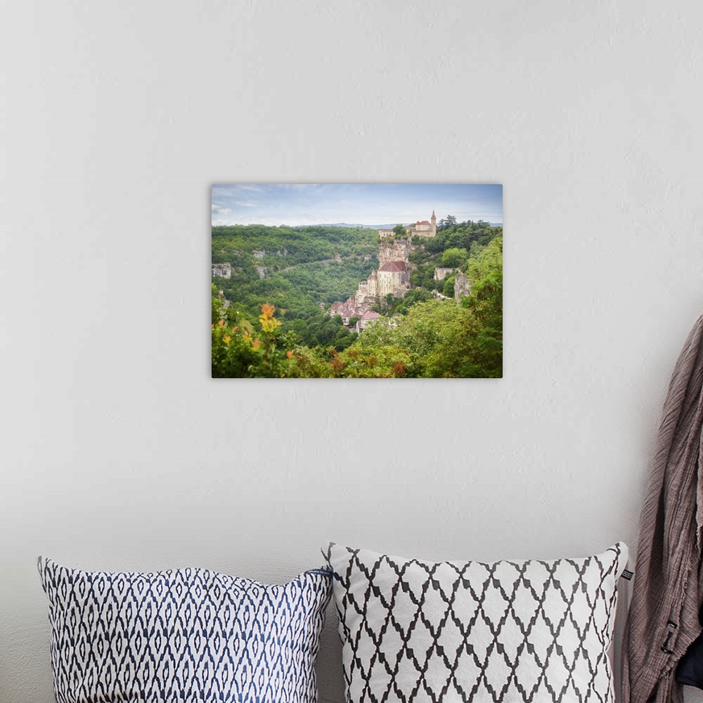 A bohemian room featuring Landscape view of Rocamadour, old medival city in The south of France on occitanie area.
City in...