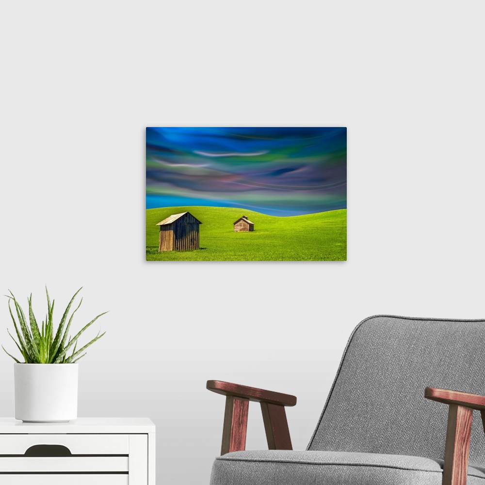 A modern room featuring Palouse
