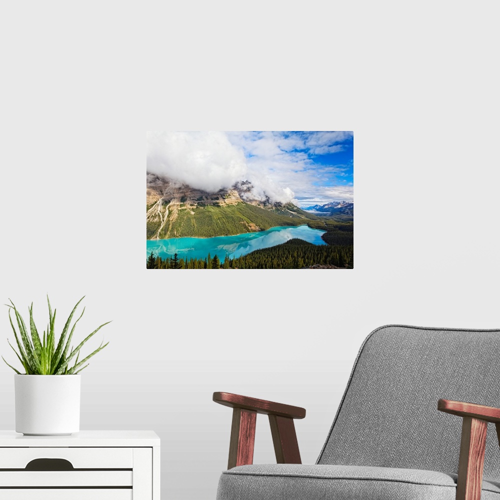 A modern room featuring Peyto Lake with Reflections, Alberta, Canada