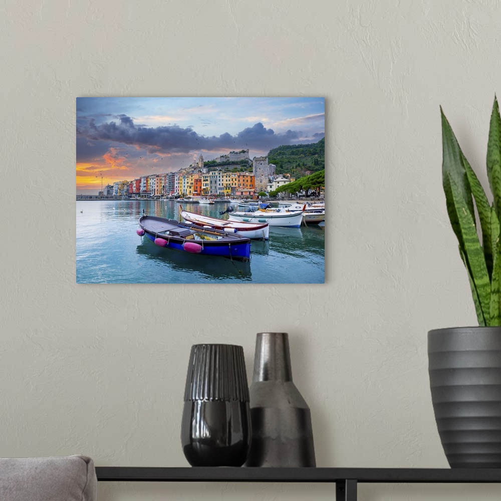 A modern room featuring Portovenere is a town in the province of La Spezia in Liguria. The beaches are very well known th...