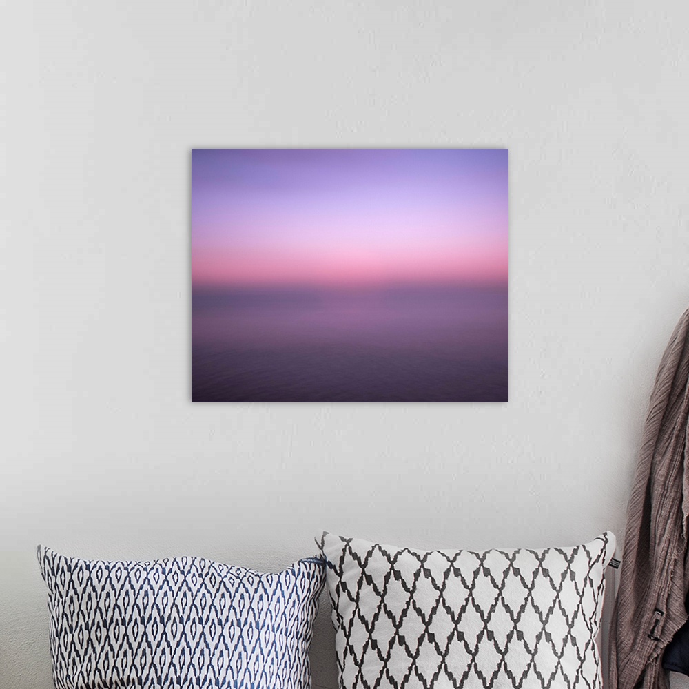 A bohemian room featuring A dramatic calm zen-like minimal magenta pink purple haze of lucious colour.