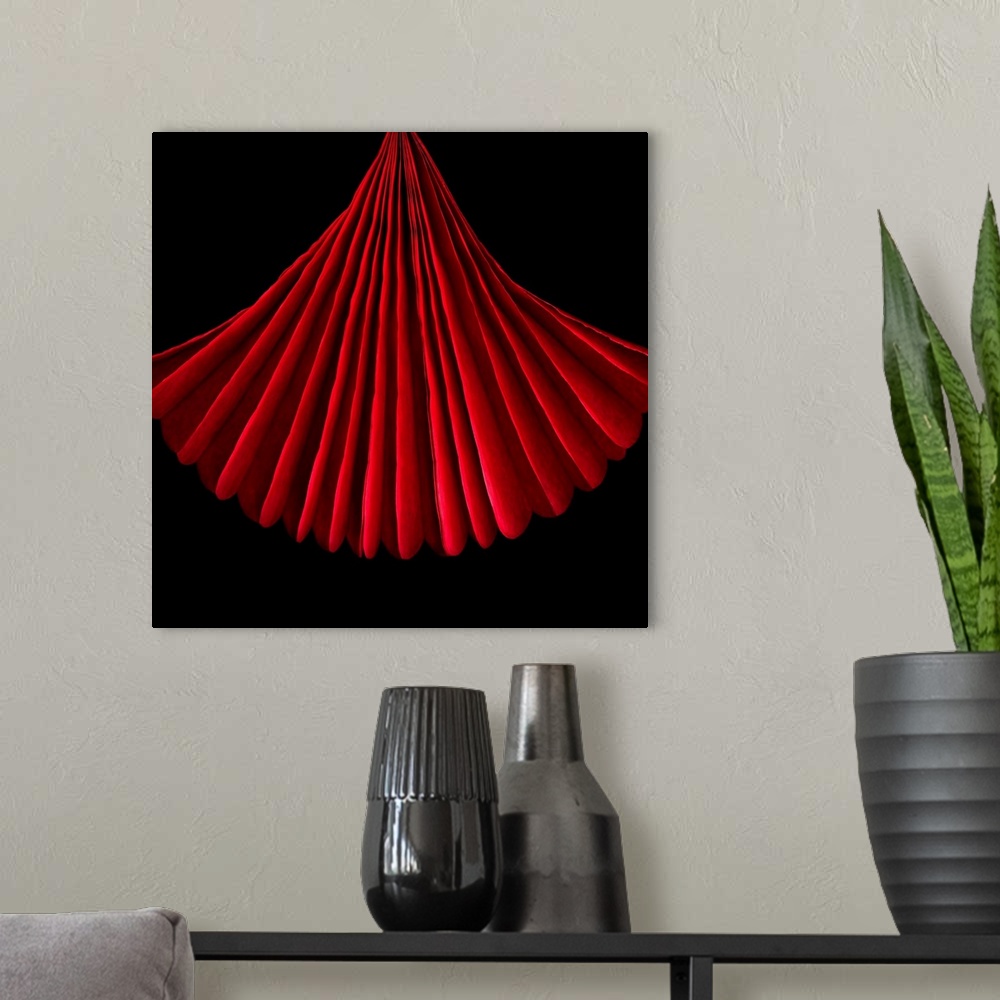 A modern room featuring Red Fan