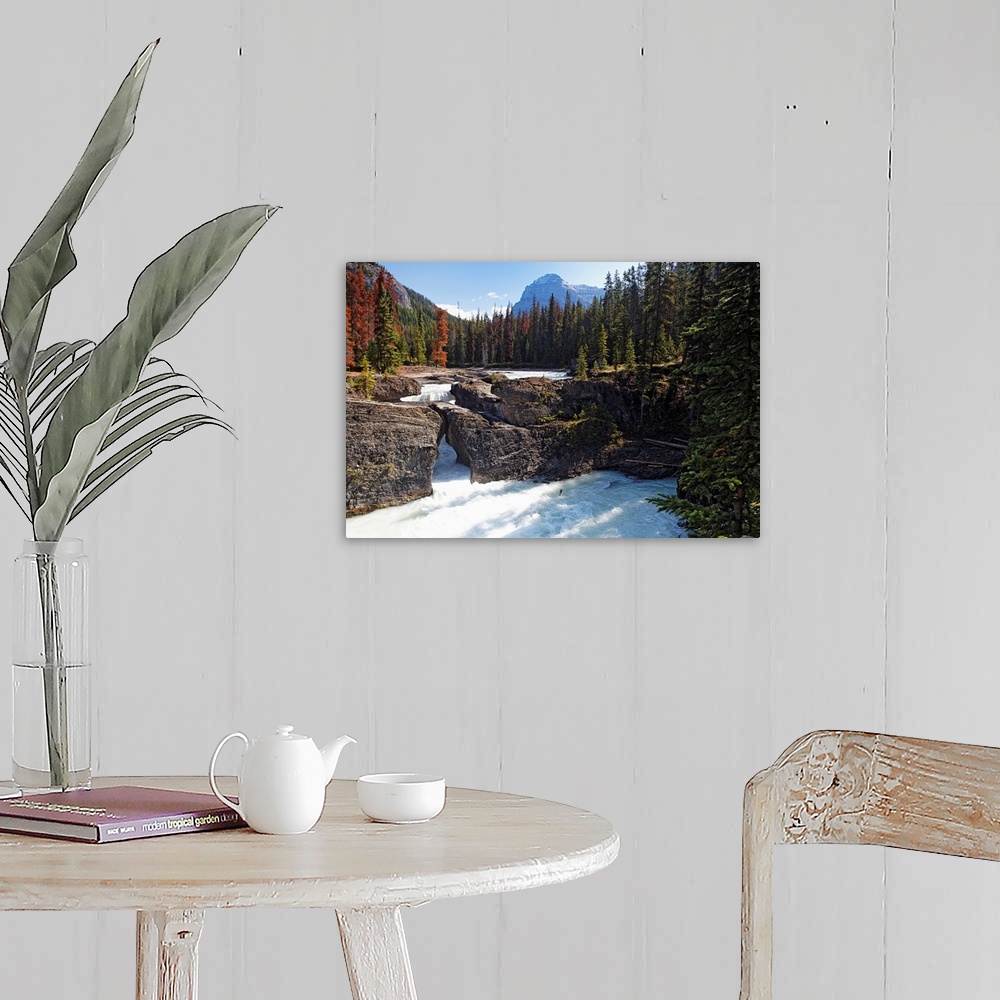 A farmhouse room featuring Natural Bridge on the Kicking Horse River, Yoho National Park, British Columbia, Canada