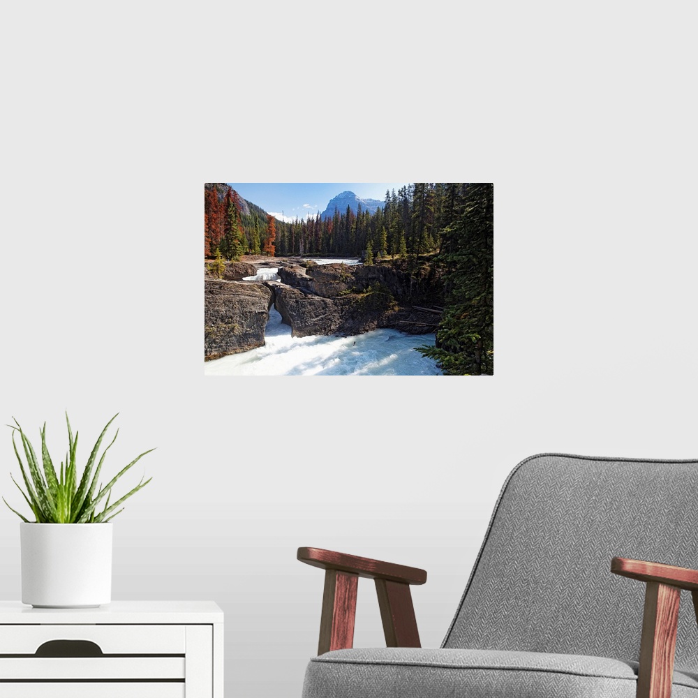 A modern room featuring Natural Bridge on the Kicking Horse River, Yoho National Park, British Columbia, Canada