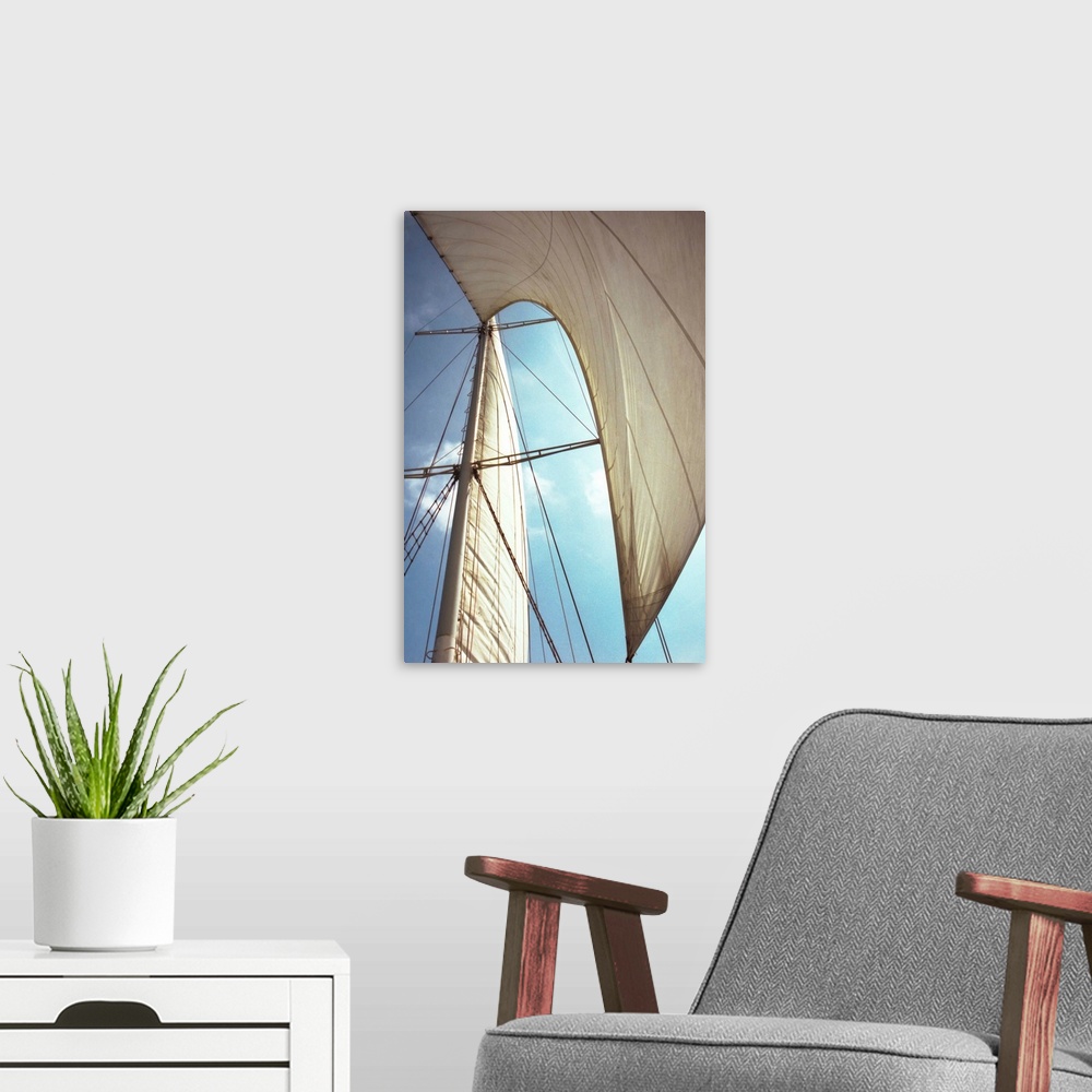A modern room featuring Sails cathederal.