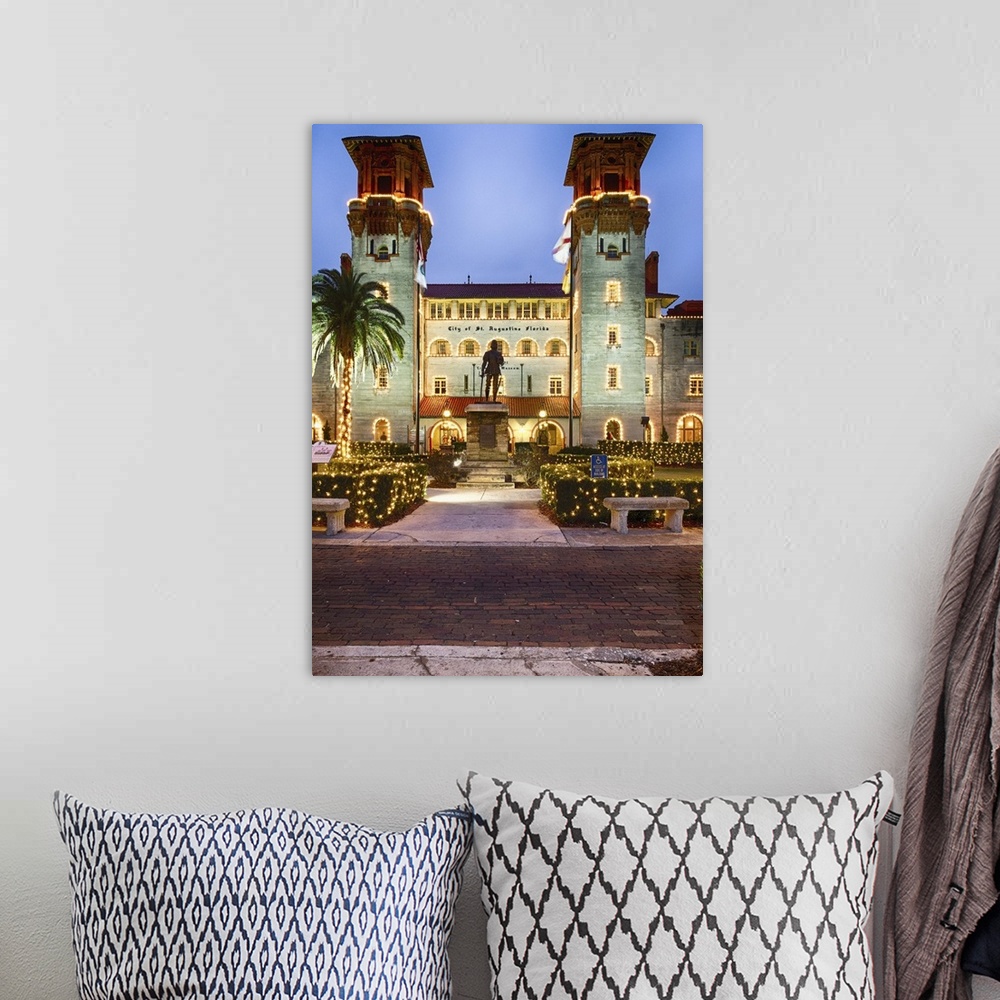 A bohemian room featuring Low Angle View of the St Augustine Town Hall and Lightner Museum, Florida