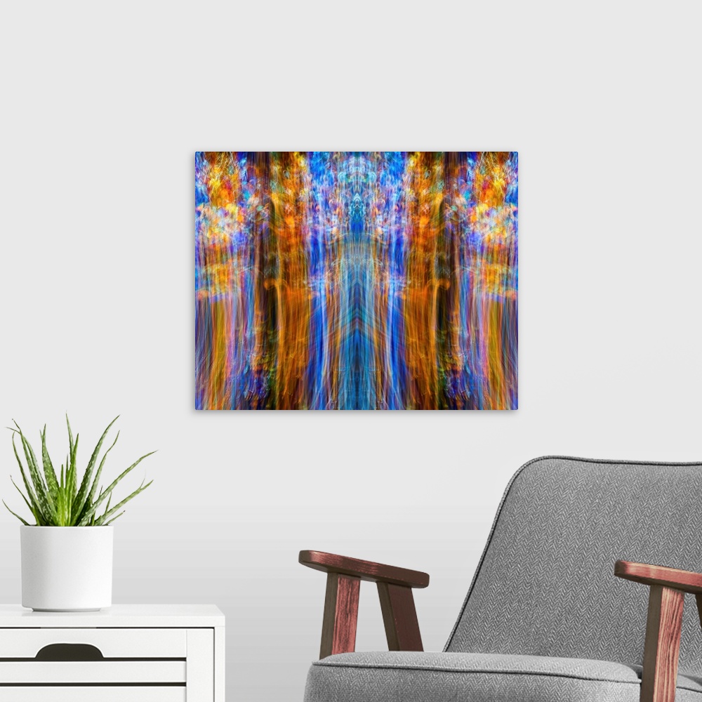 A modern room featuring Stained Glass Abstract