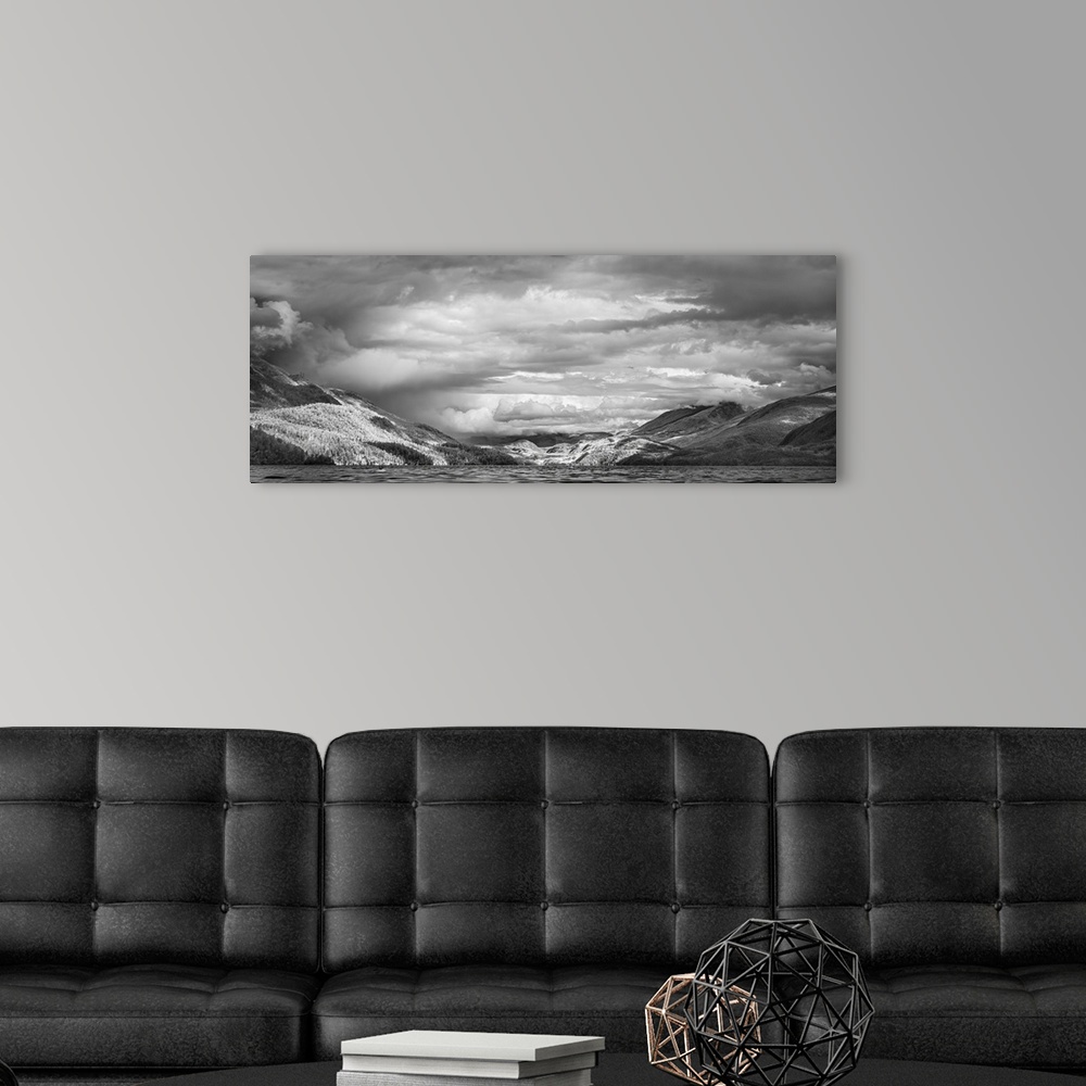A modern room featuring Storm Over Inlet