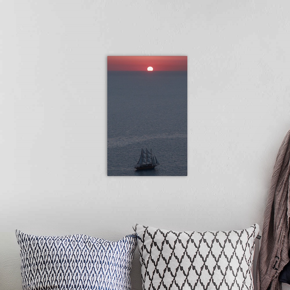 A bohemian room featuring Sunset in Santorini Greece II