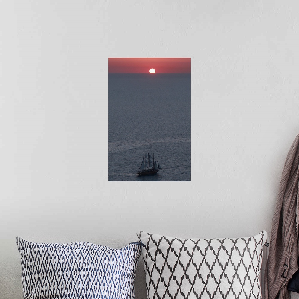 A bohemian room featuring Sunset in Santorini Greece II