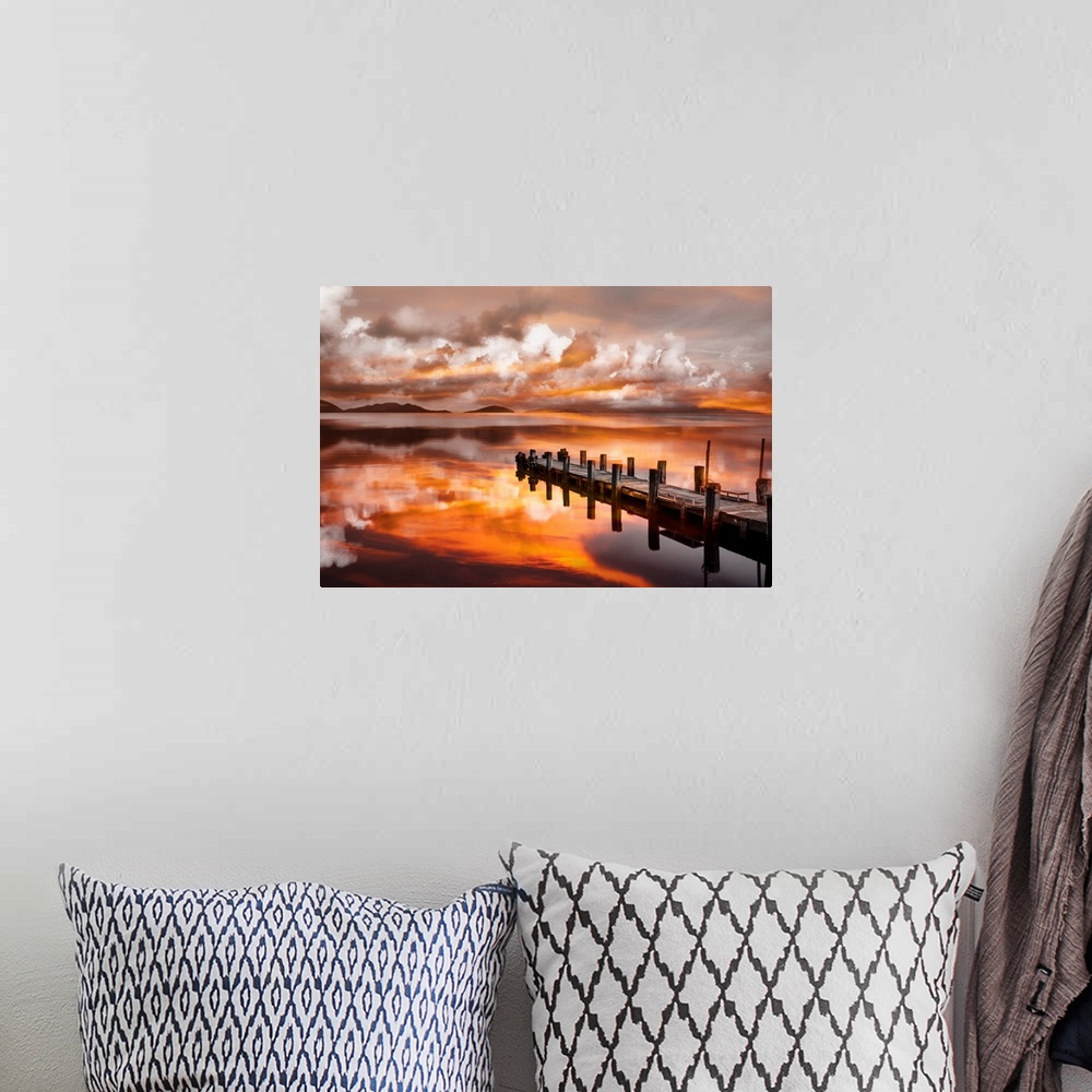 A bohemian room featuring Sunset Pier