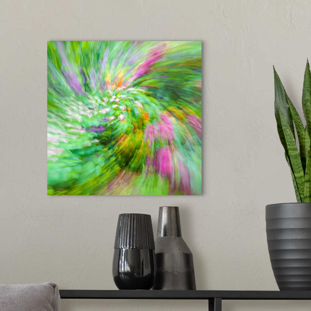 A modern room featuring Swirl of Floral Brushes