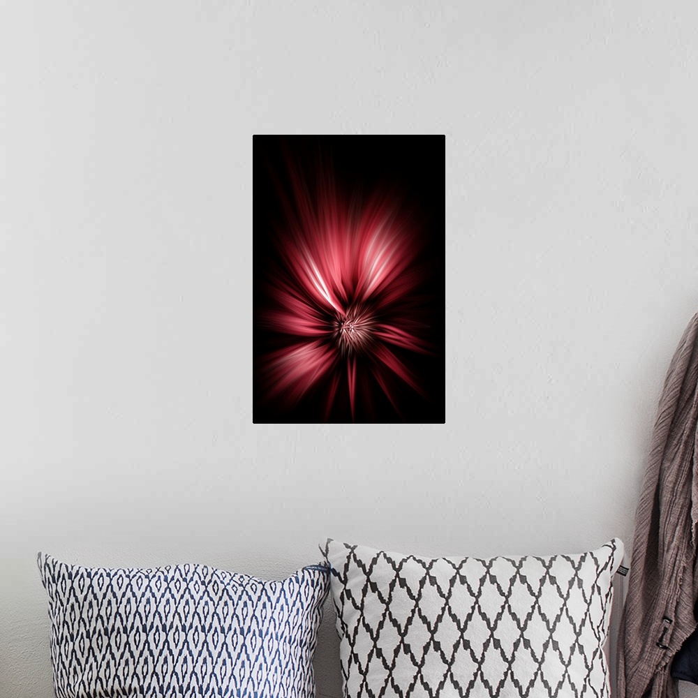 A bohemian room featuring Abstract photography created using photographic manipulation