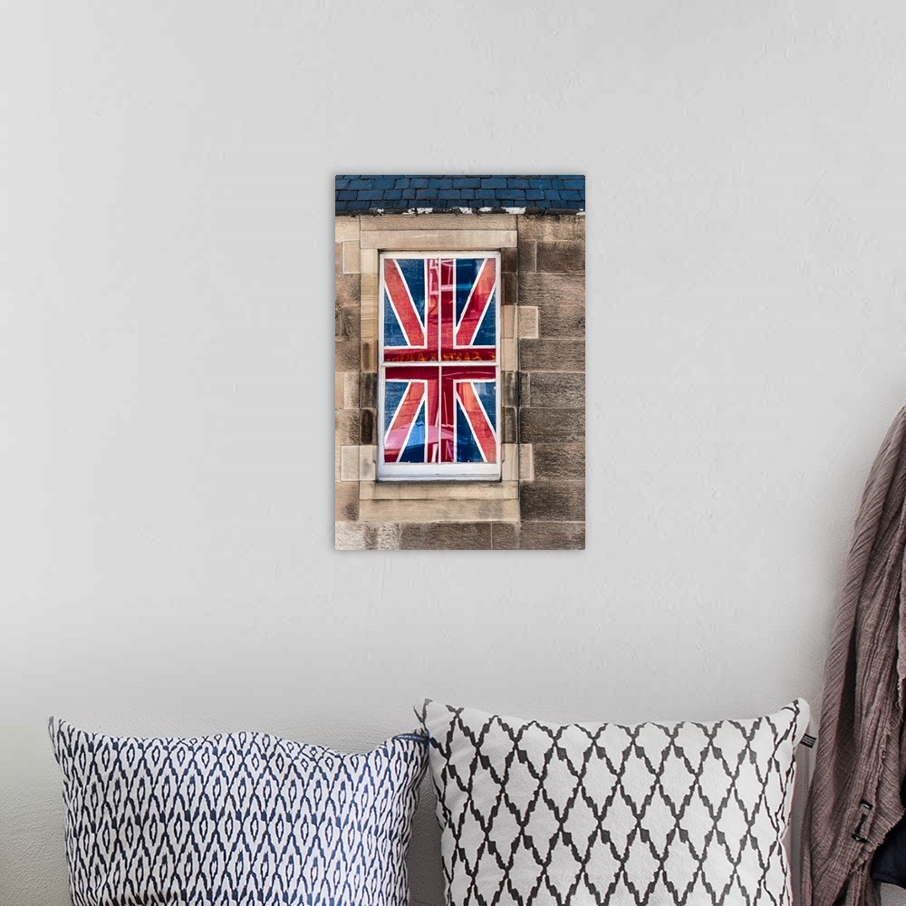 A bohemian room featuring UK Flag