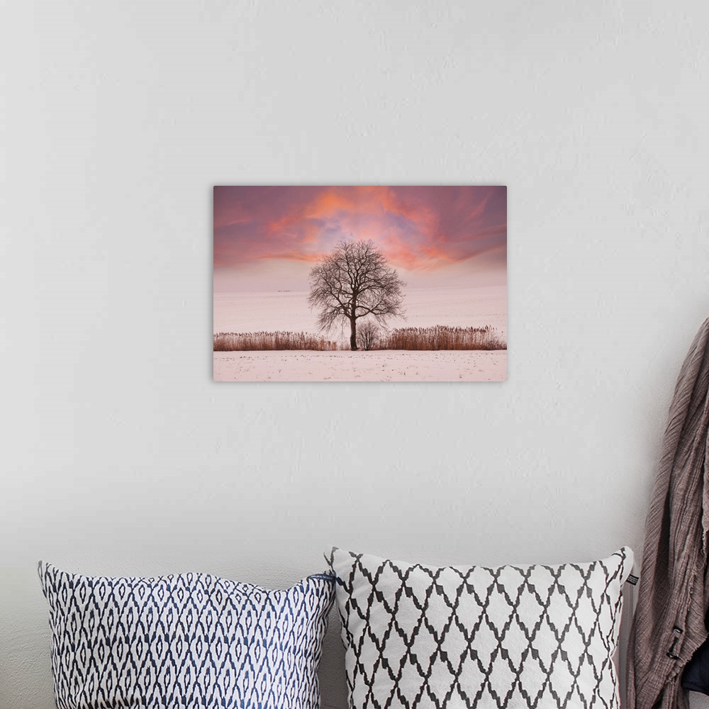 A bohemian room featuring Sunset in winter