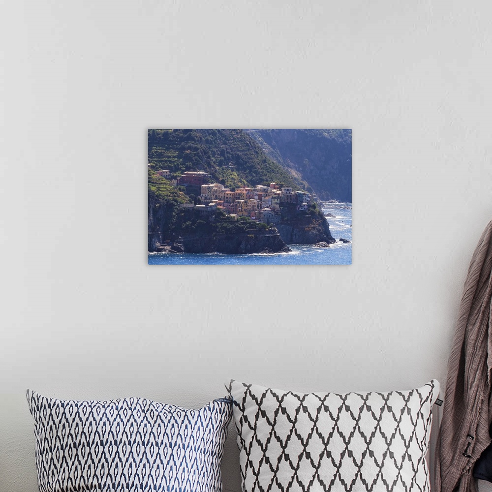 A bohemian room featuring Small Town on a Cliff at Seaside, Corniglia, Cinque Terre, Ligur
