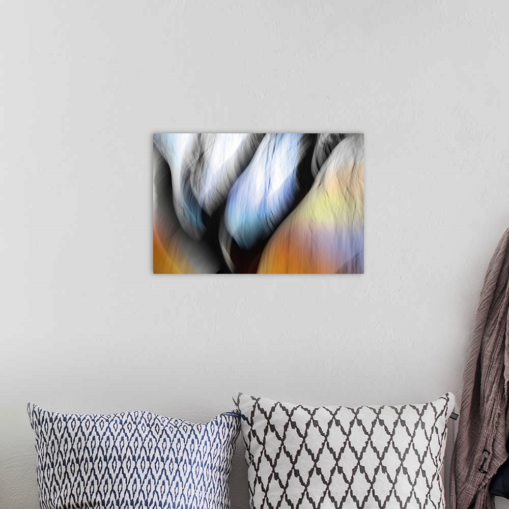 A bohemian room featuring Abstract image of a willow tree in New Denver, British Columbia, Canada. The image was made in la...