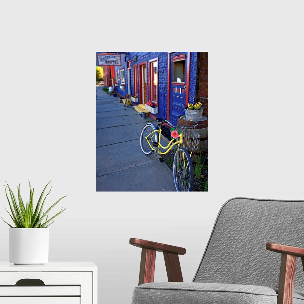 A modern room featuring Yellow Bicycle, Silverton Colorado