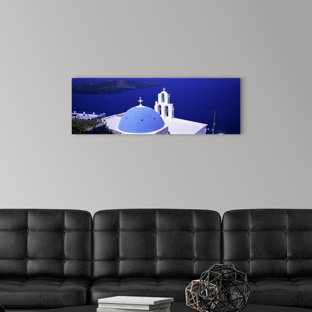 A modern room featuring Aegean Sea Firostefani Santorini Greece