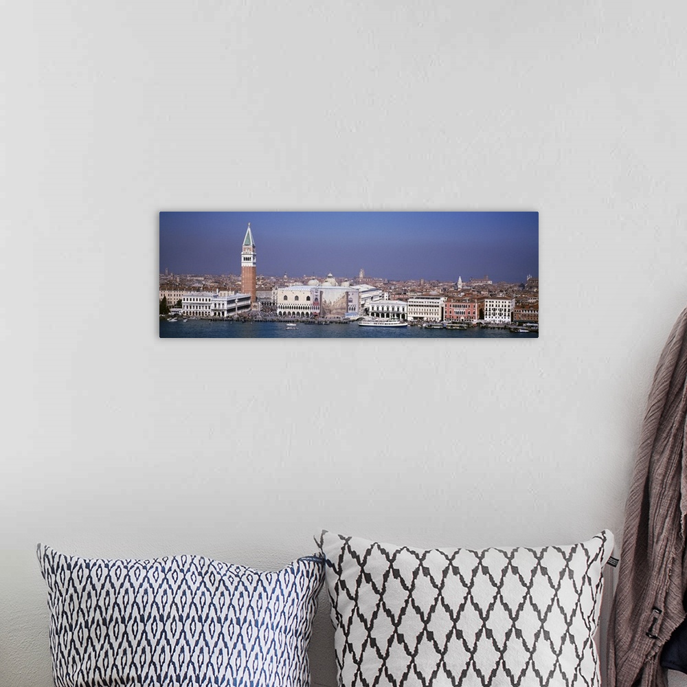 A bohemian room featuring Aerial view of a city along a canal, Venice, Italy