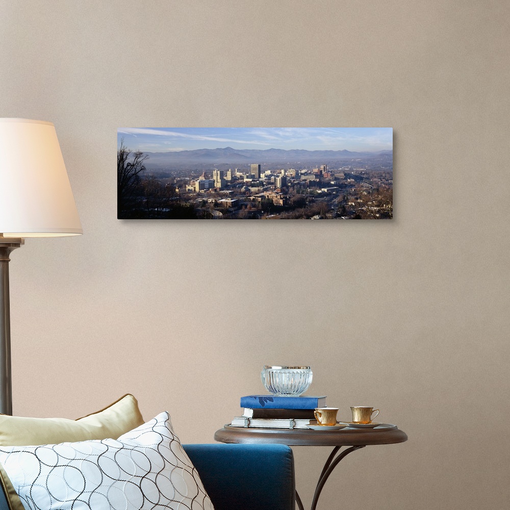 A traditional room featuring Aerial view of a city, Asheville, Buncombe County, North Carolina