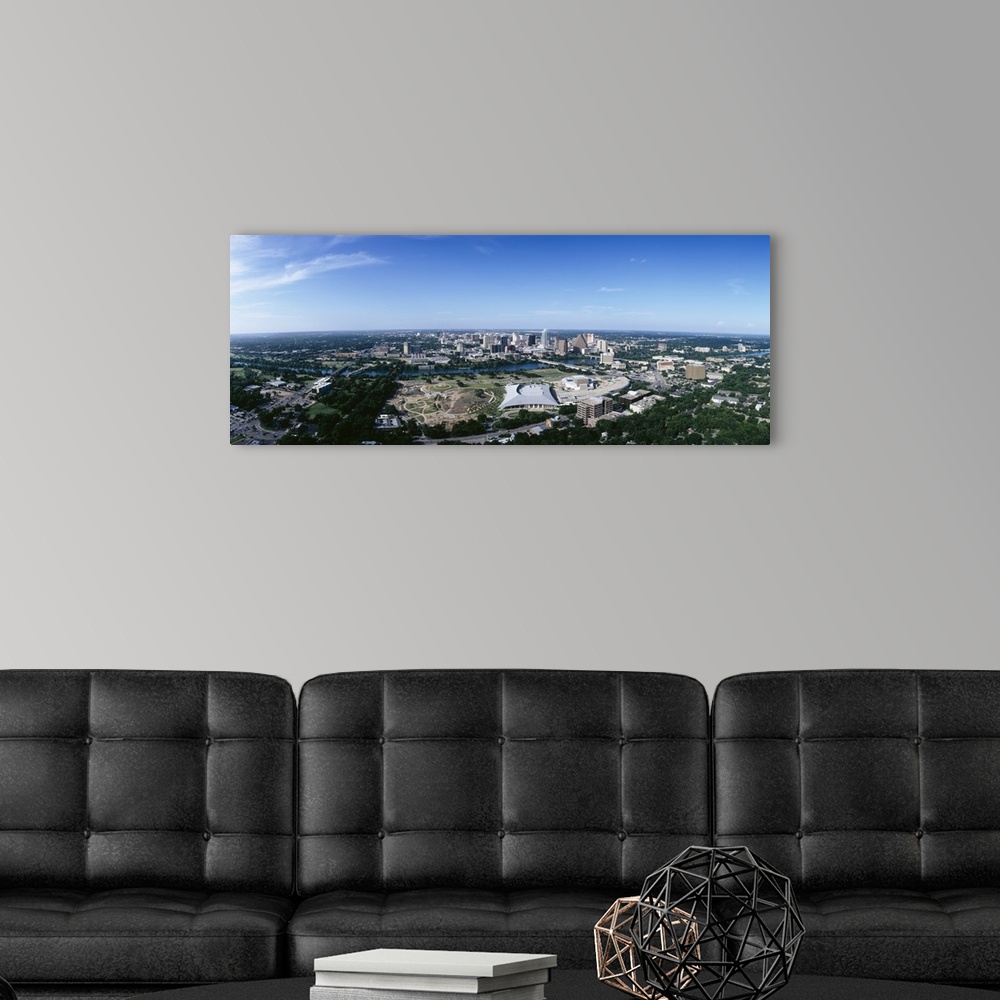 A modern room featuring Aerial view of a city, Austin, Travis County, Texas