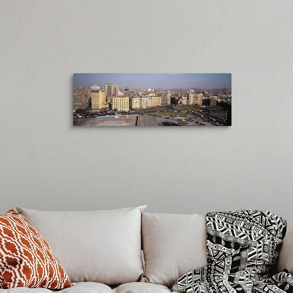 A bohemian room featuring Aerial view of a city, Cairo, Egypt
