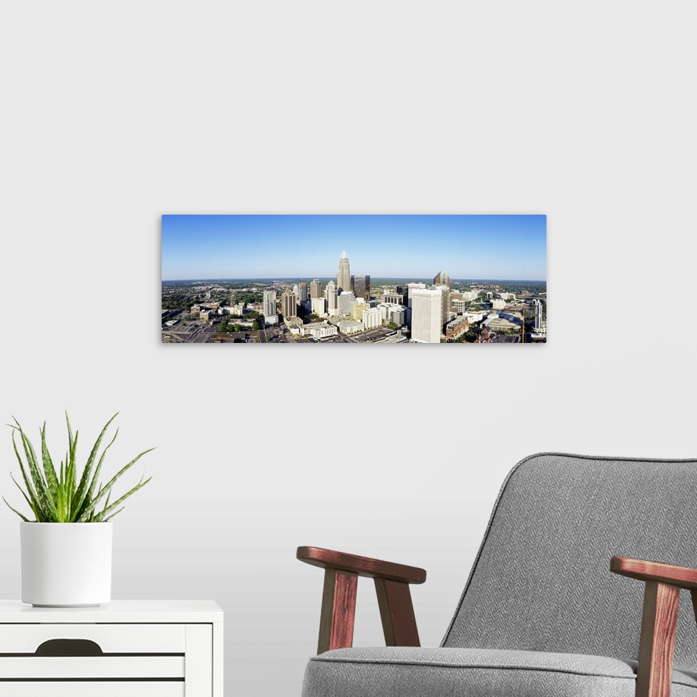 A modern room featuring Aerial view of a city Charlotte Mecklenburg County North Carolina