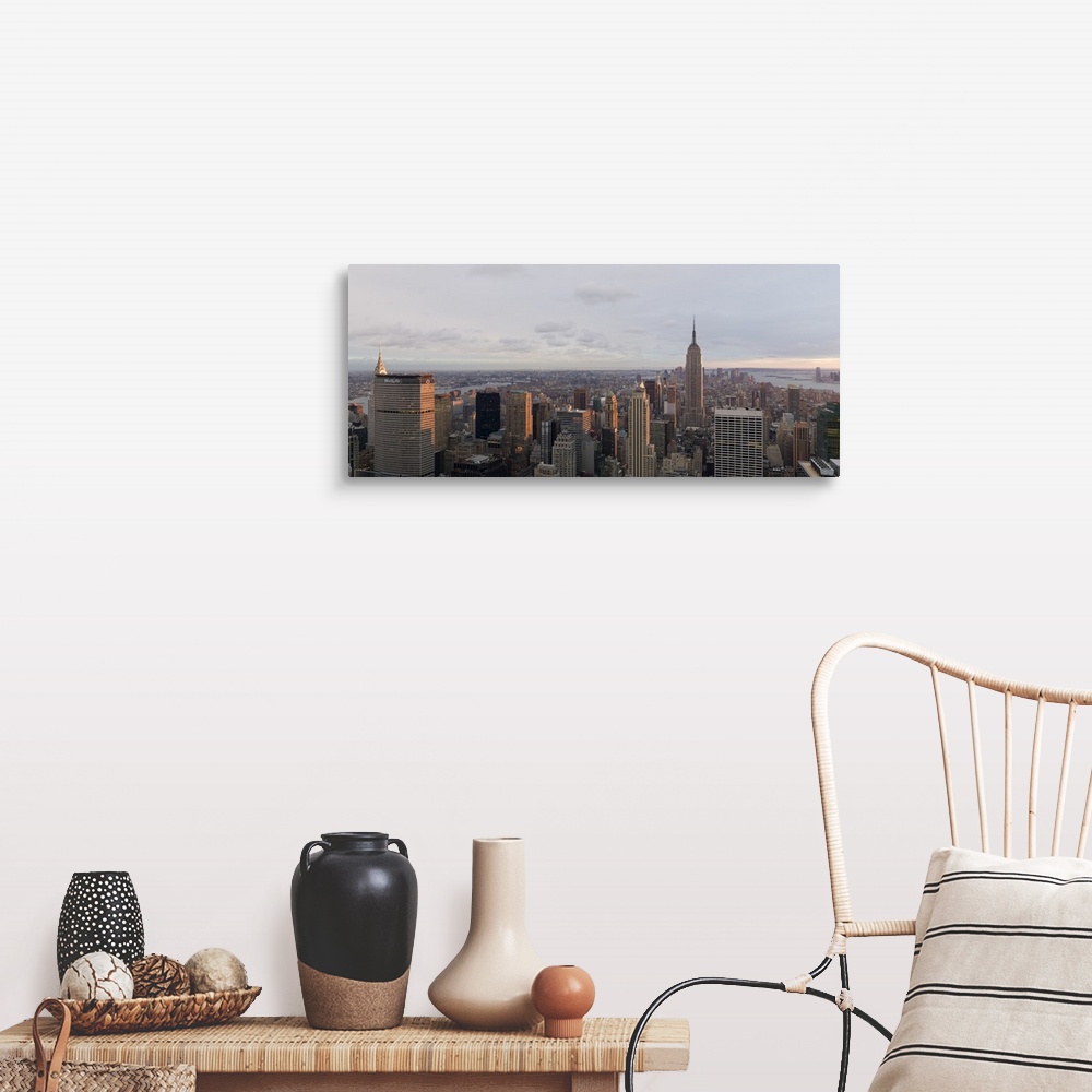 A farmhouse room featuring Aerial view of a city, Midtown Manhattan, Manhattan, New York City, New York State,